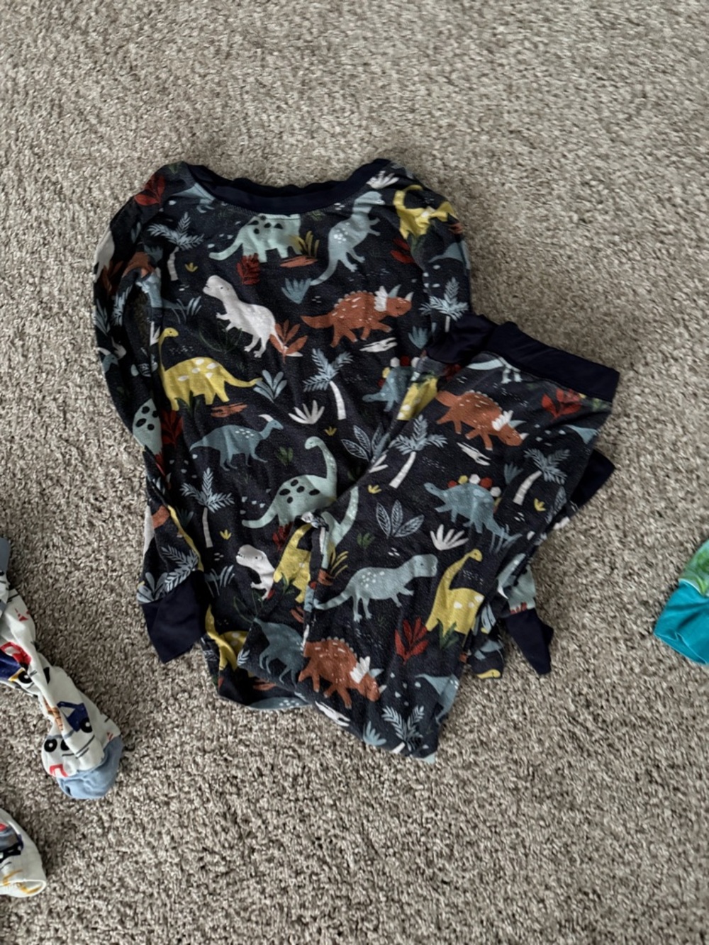 Little Sleepies Black Dino Print Pajama Set